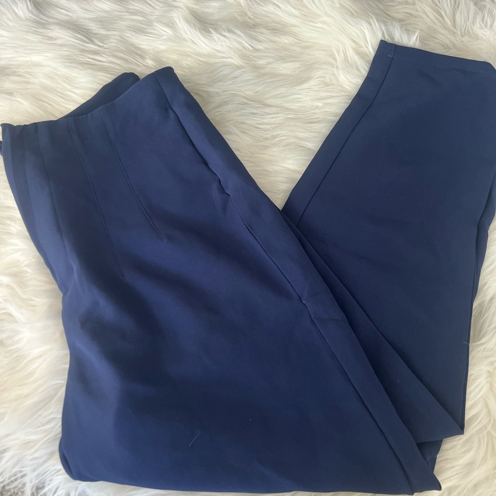 Navy blue work trousers